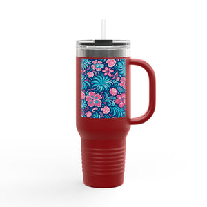 Insulated Travel Mug, 40oz / Beach Dreams, Turquoise