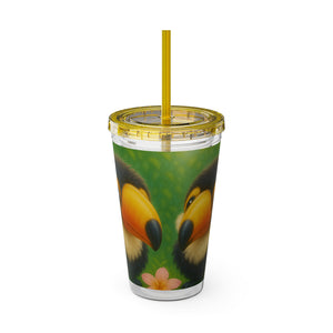 Tropical Tumbler with Straw | 16 oz: Baby Toucans