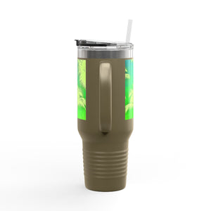 Insulated Travel Mug, 40oz / Palm Glow Green - Perfect for Outdoor Adventures