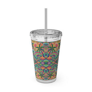 Tropical Tumbler with Straw | 16 oz: Kaleido Bay