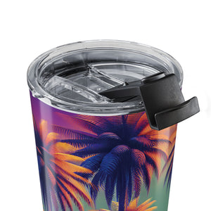 20oz Tumbler— Tropical Sunset Palms Insulated Travel Mug