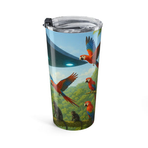 20oz Tumbler – UFO & Jungle Macaws Insulated Travel Cup