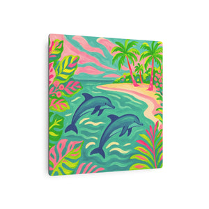 Metal Art Sign/Wall Decor — Jumping Dolphins