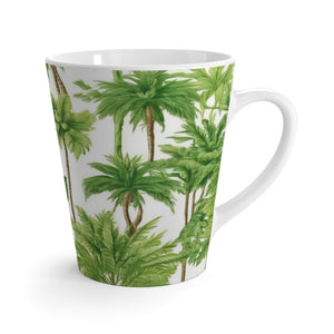 Latte White Mug - Perfect for Plant Lovers & Coffee Enthusiasts / Fantasy Palms