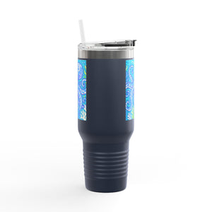 Kraken Joe/Blue Insulated Travel Mug - 40oz - Perfect for Outdoor Adventures