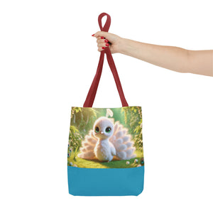 Baby White Peacock Trio Tote Bag - 3 Sizes