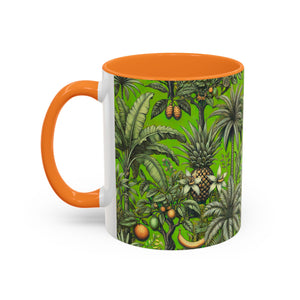 Accent Color Coffee Mug, Many Colors - 11oz & 15oz / Tropical Fruit, Green