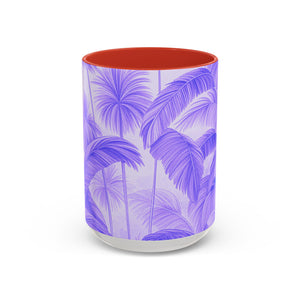 Accent Coffee Mug (11, 15oz), 8 Colors - Palm Serenity, Lilac