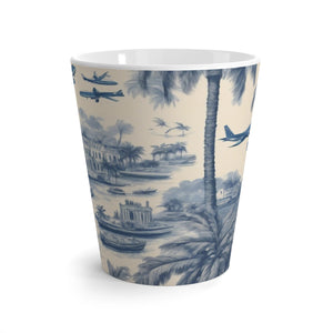 Latte White Mug - Perfect for Coffee Enthusiasts / Travel Toile Blues