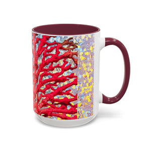 Colorful Mugs (11oz, 15oz), Disco Coral Reef Macro