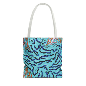 Wild Coral Reef Tote Bag, Turquoise ~ 3 Sizes
