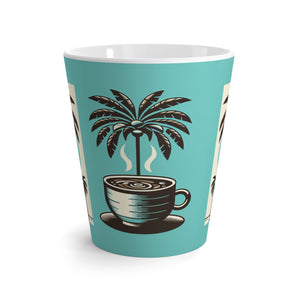 Latte White Mug - Palms and Coffee