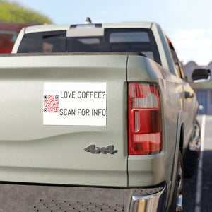 QR Code Car Magnet — Custom Red & Black Scanable Vehicle Magnet