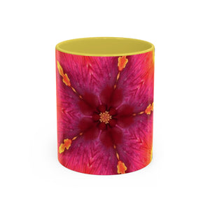 Colorful Mugs (11oz, 15oz), Hibiscus Kaleidoscope #1