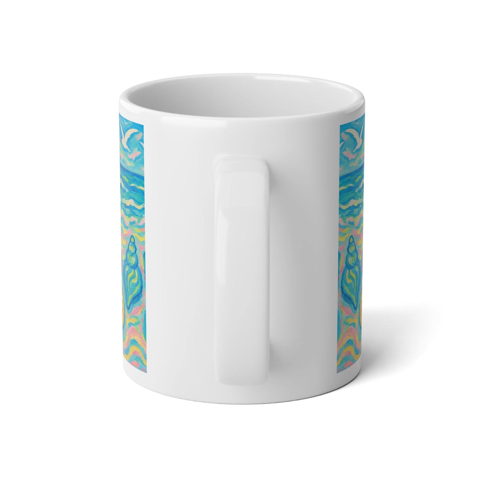 Jumbo Mug, 20oz, Glow Seashells | Tropical Coffee Cup