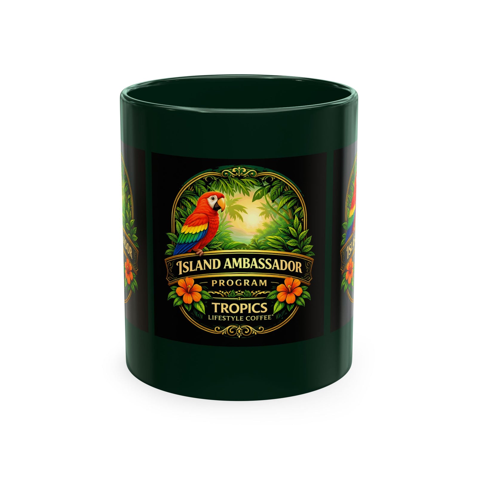 Tropical Parrot Coffee Mug — "Island Ambassador" Ceramic Cup