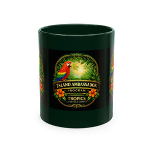 Tropical Parrot Coffee Mug — "Island Ambassador" Ceramic Cup