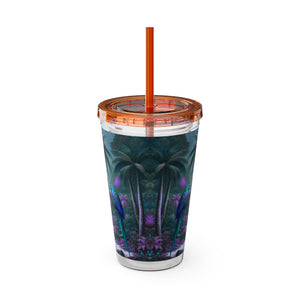Tropical Tumbler with Straw | 16 oz: Sleeping Parrot, Fantasy