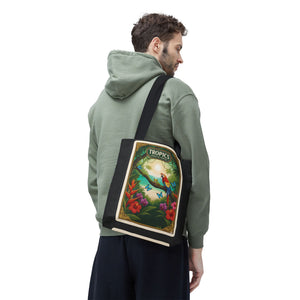 Tote Bag — Parrot Friends at Seashore, TLC Logo