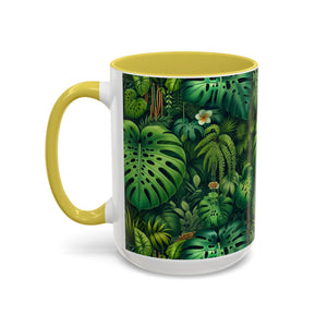 Accent Color Coffee Mug, Many Colors - 11oz & 15oz / Rainforest Greenery
