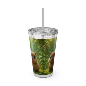 Tropical Tumbler with Straw | 16 oz: Baby Cabybara