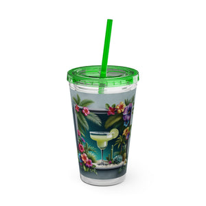 Tropical Tumbler with Straw | 16 oz: Tropical Margarita