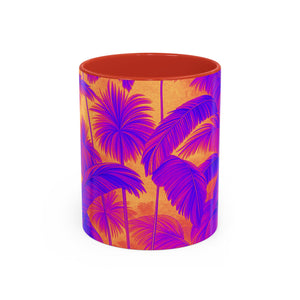Accent Coffee Mug (11, 15oz), Palm Serenity, Pop / Various Colors