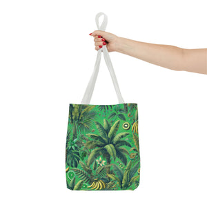 Tropical Palms & Bananas Tote Bag, Green - 3 Sizes