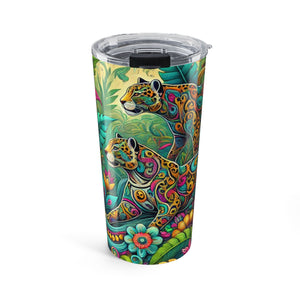 20oz Tumbler – Tropical Floral Jaguar Insulated Travel Cup
