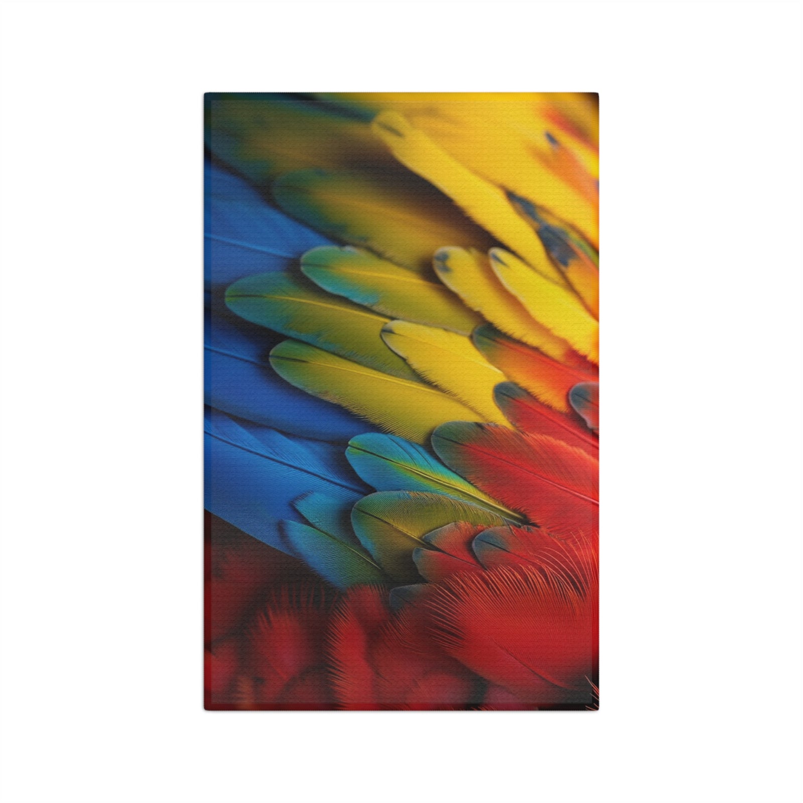 Microfiber Coffee/Tea Towel ~ Tropical Macaw Parrot Feathers