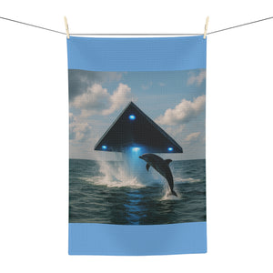 Tropical Microfiber Coffee/Tea Towel – UFO & Dolphin
