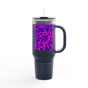 Insulated Travel Mug, 40oz / Coral Threads, Heatwave - Perfect for Outdoor Adventures