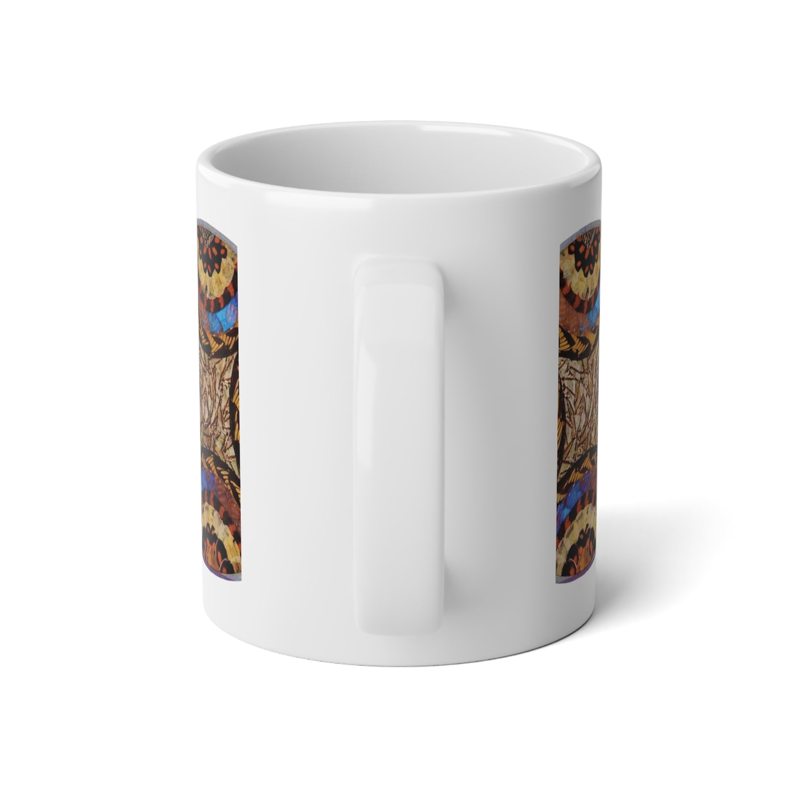 Jumbo Mug, 20oz, Real Morpho Brazil Butterfly Plate | Tropical Coffee Cup
