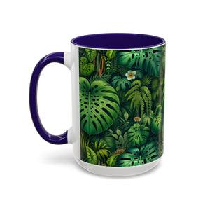 Accent Color Coffee Mug, Many Colors - 11oz & 15oz / Rainforest Greenery