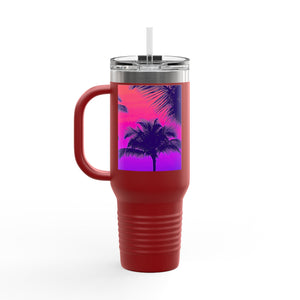 Insulated Travel Mug, 40oz / Palm Glow Pop - Perfect for Outdoor Adventures