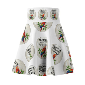 Copy of Tropical Parrot Skater Skirt — Tropics Coffee Floral Print