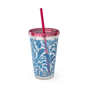 Tropical Tumbler with Straw | 16 oz: Rocco Blues