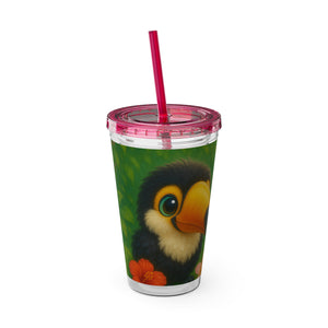 Tropical Tumbler with Straw | 16 oz: Baby Toucans