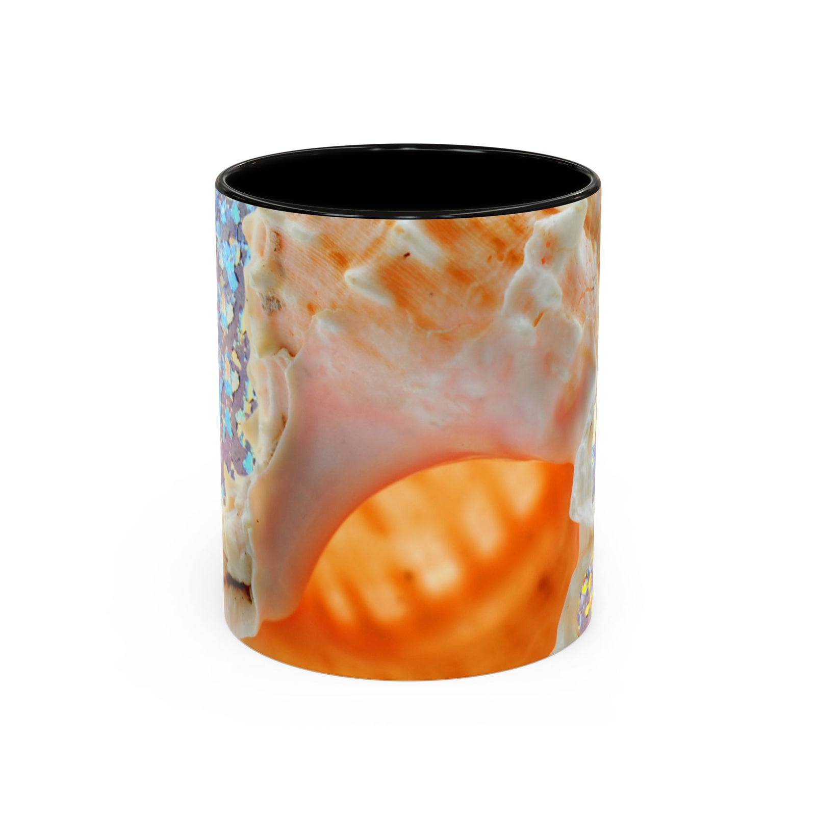 Colorful Mugs (11oz, 15oz), Disco Conch Macro