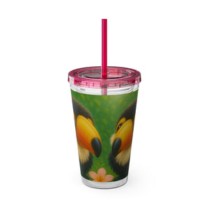 Tropical Tumbler with Straw | 16 oz: Baby Toucans