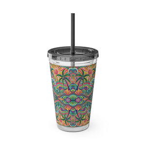 Tropical Tumbler with Straw | 16 oz: Kaleido Bay