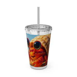 Tropical Tumbler with Straw | 16 oz: Baby Hermit Crab