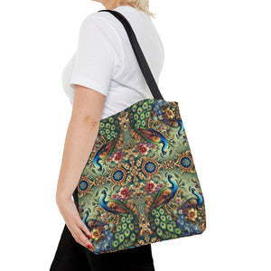 Kaleido Peacock Royals Tote Bag - 3 Sizes