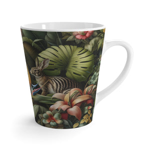 Latte White Mug - Rainforest Rabbit Outing