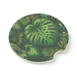 Soapstone Car Coaster - Rainforest Greenery
