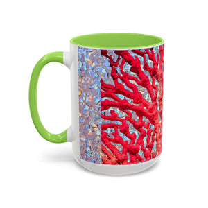 Colorful Mugs (11oz, 15oz), Disco Coral Reef Macro