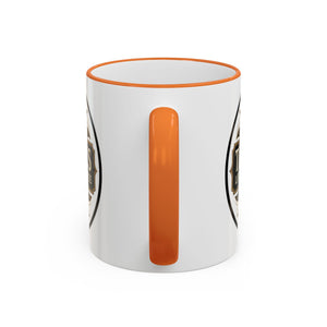 Accent Rim & Handle Coffee Mug — Tropics Lifestyle Coffee Pearl/Palm Logo
