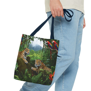 Jaguars and Parrots Tote Bag - 3 Sizes