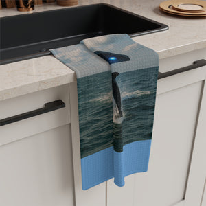 Tropical Microfiber Coffee/Tea Towel – UFO & Dolphin