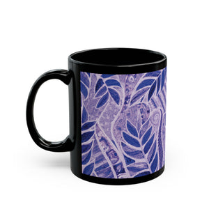 Black Coffee Mug - Amazon Whimsy, Purple